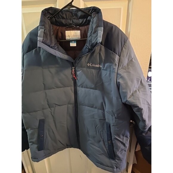 Columbia Other - Mens Columbia Navy 550 Puffer Jacket.  Large. Blue. Duck Feather Blend. EUC!